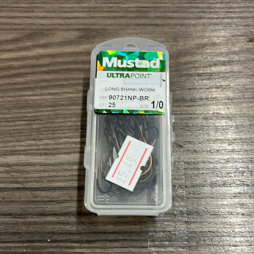 Mustad Long Shank Worm Hooks