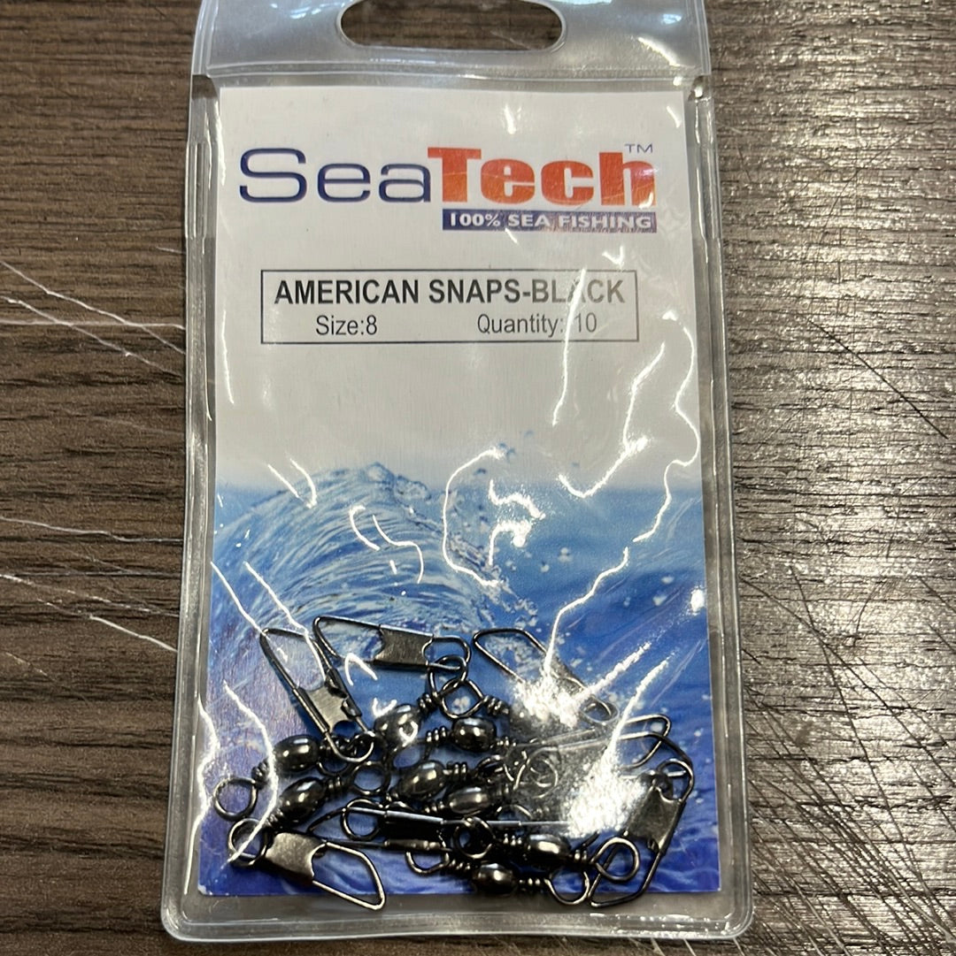 SeaTech American snaps-black x10