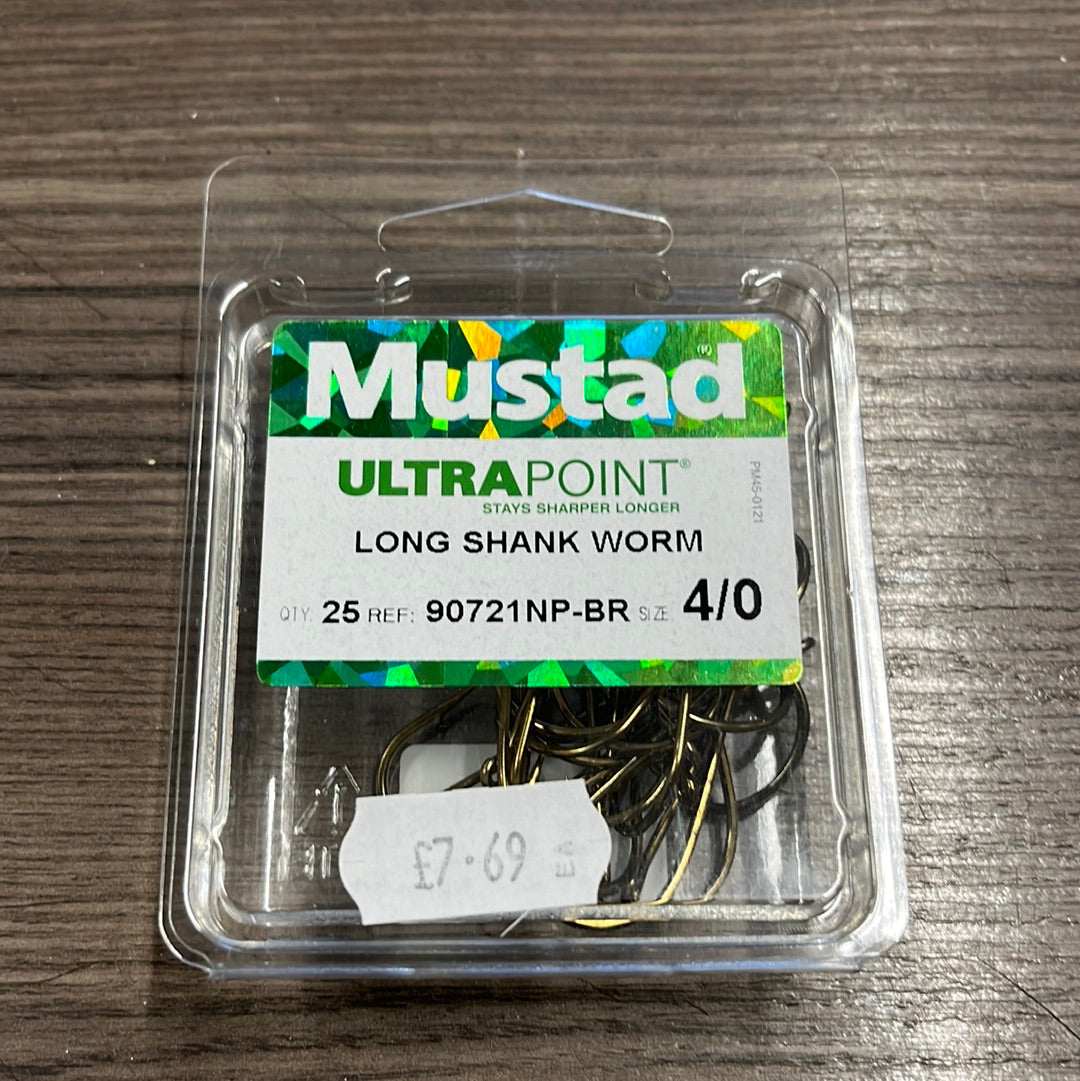 Mustad Long Shank Worm Hooks