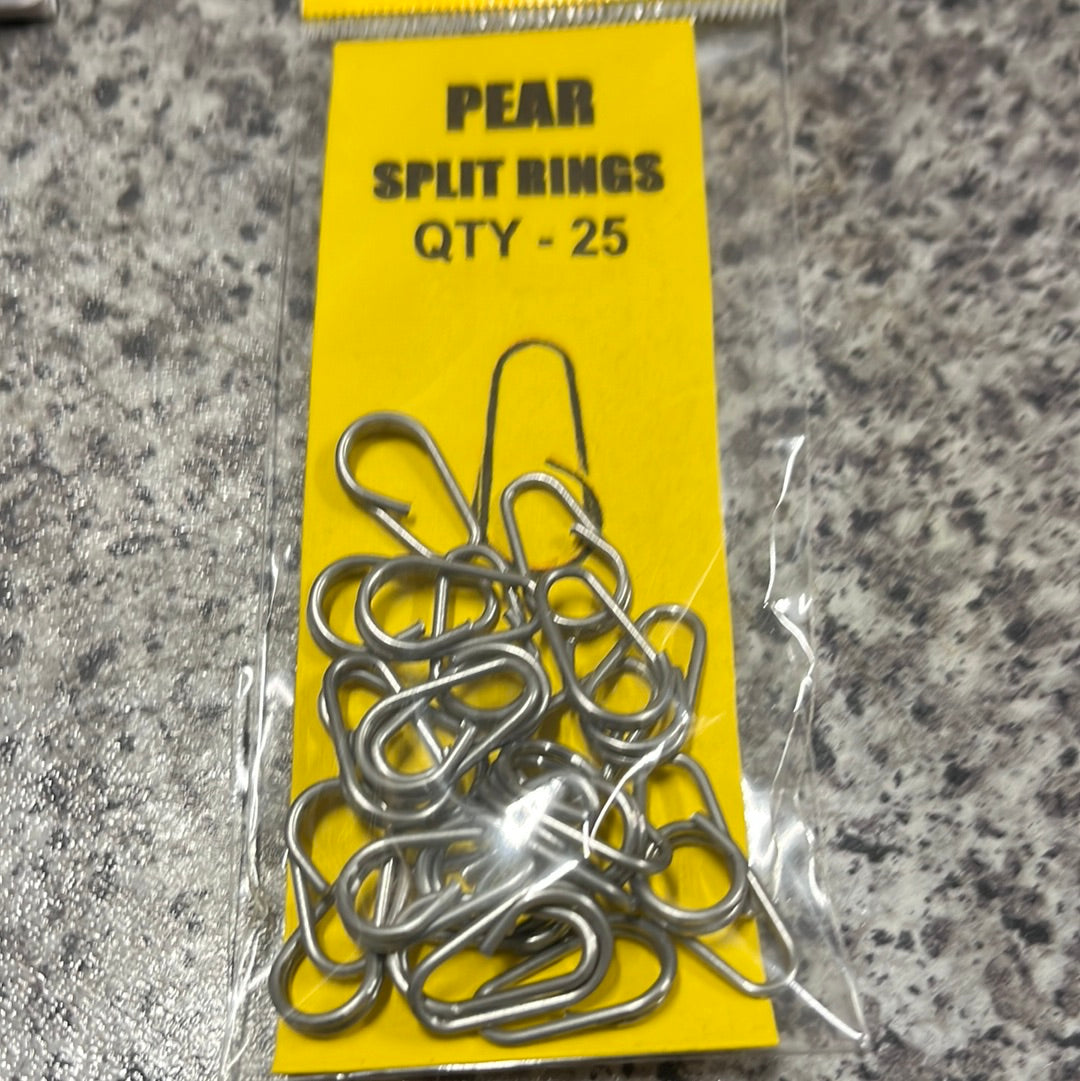 CJT Pear Split Rings x25