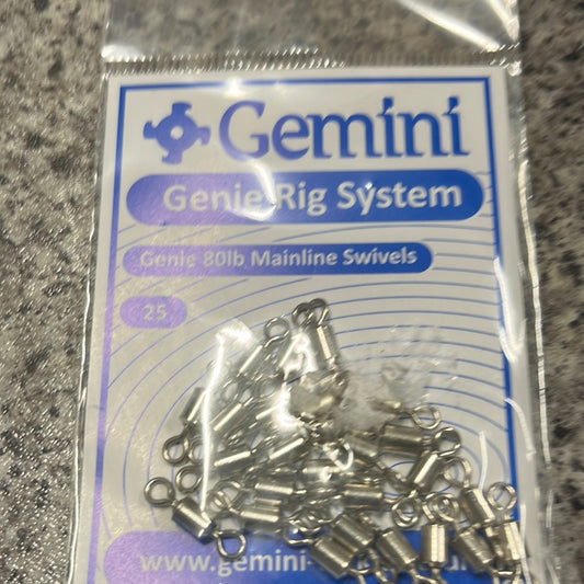 Gemini 80lb Mainline Swivels x25